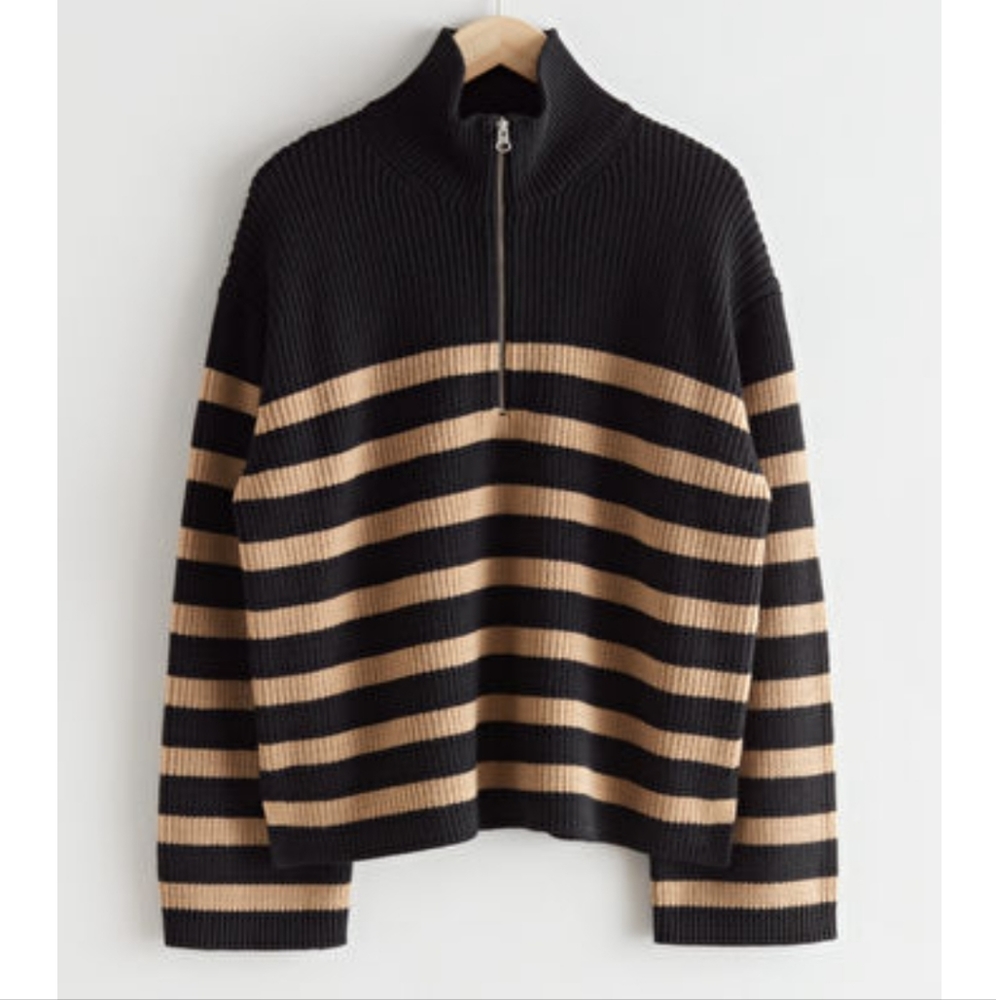 & Other Stories Half Zip Sweater